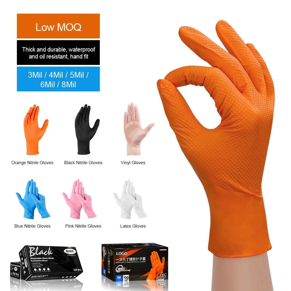 Wholesale Accept OEM 100 Pack Disposable Gloves Nitrile Gloves Xs Powder-Free 100% Pure Nitrile Glove