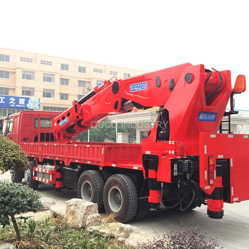 80t Hydraulic Pedestal Semi-knuckle Boom Truck Mounted Crane
