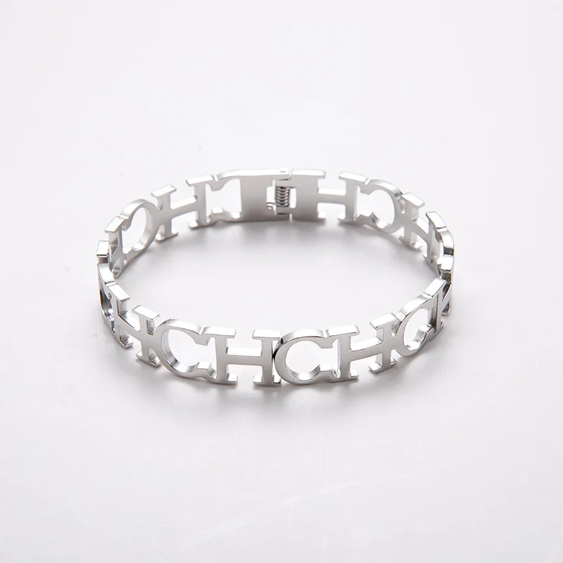 2022 Fashion Jewelry CH Letter Stainless Steel Bracelets & Bangles For Women Designer
