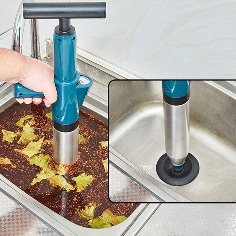 New Stainless Steel Barrel Toilet Pipe Plug Dredge Bathroom Sewer Floor Drain Plug Air Pressure Plungers