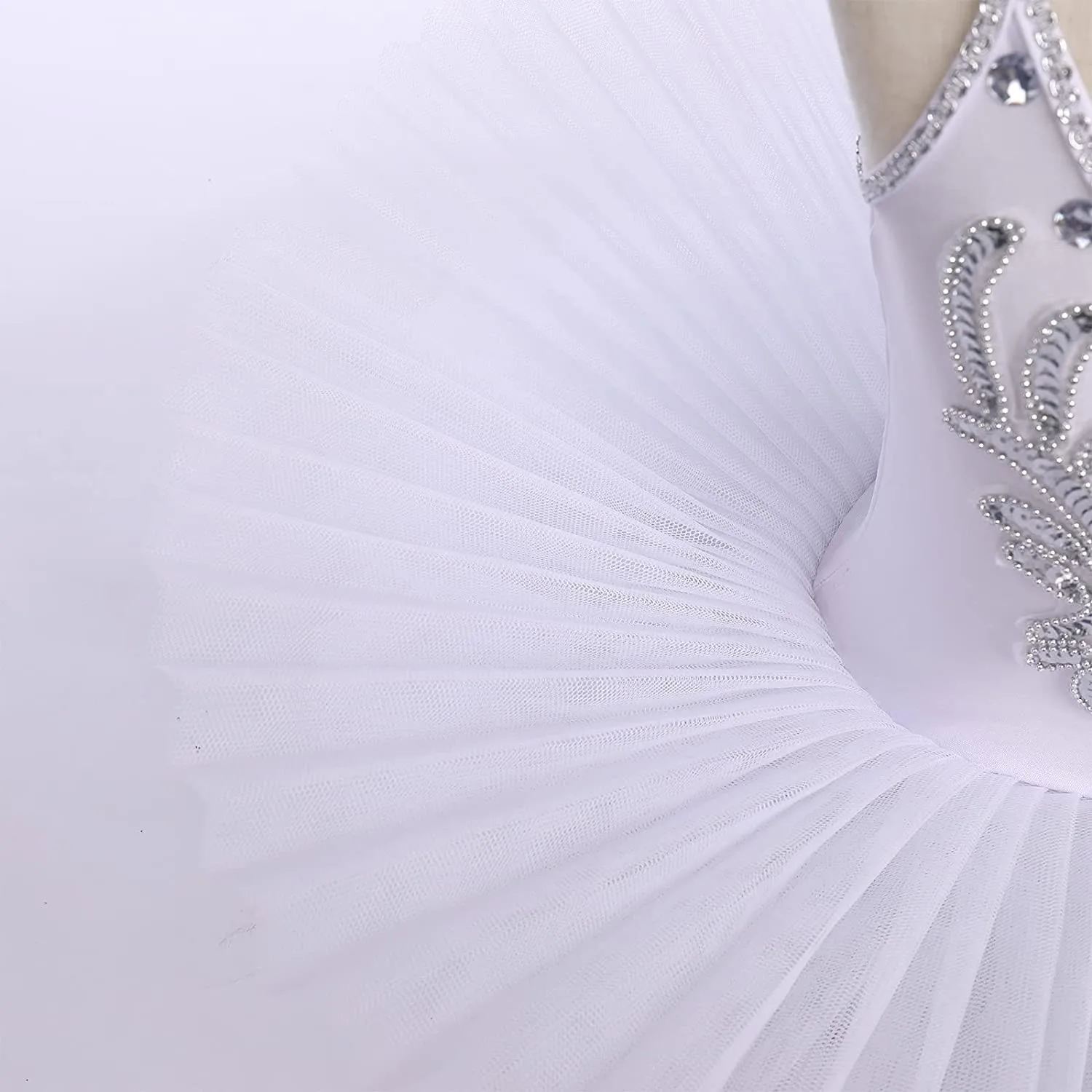 FREE SAMPLE Girls Sequins Beads Ballet Dance Tutu Dress Leotard Performance Swan Ballerina Costume