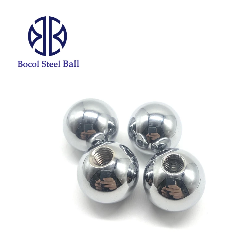 
high quality solid stainless steel ball with thread hole 