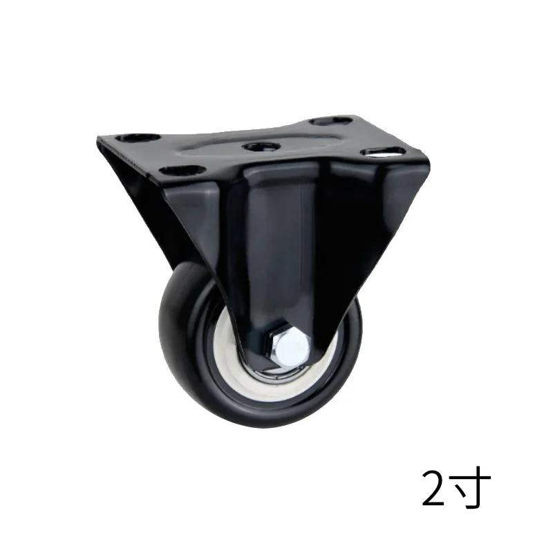Factory Price 1.5/2/2.5 Inch PVC Caster Wheels Fixed Swivel With Brake Small Wheel For Furniture Double Bearing