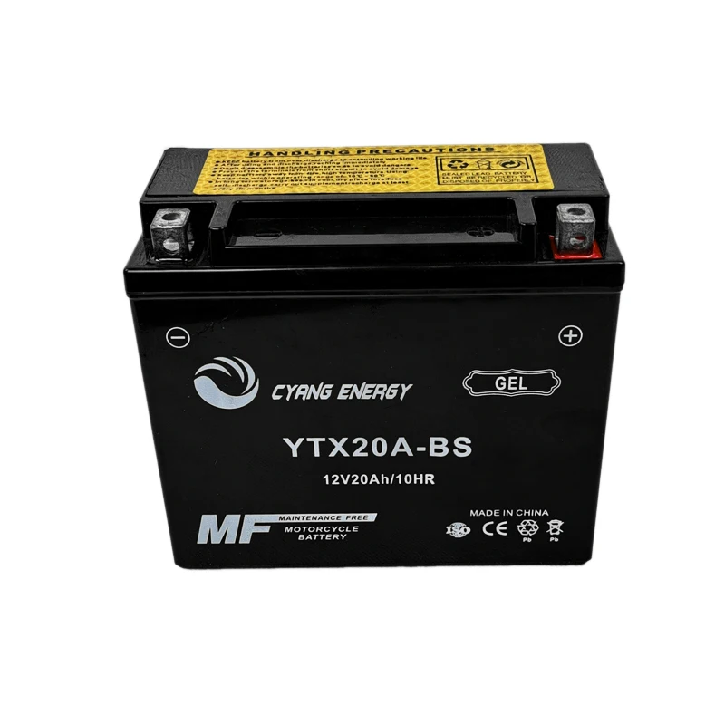 
Hot selling 12V20AH /YTX20-BS OEM available MF GEL lead- acid dry cell motorcycle battery 