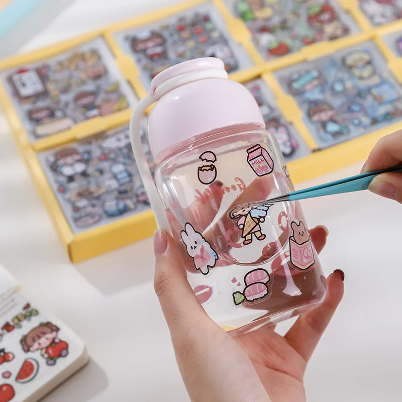 200pcs/1lot Kawaii Scrapbook Sticker Soft Super Market Scrapbooking Supplies Planner Decorative Craft Stationery Sticker