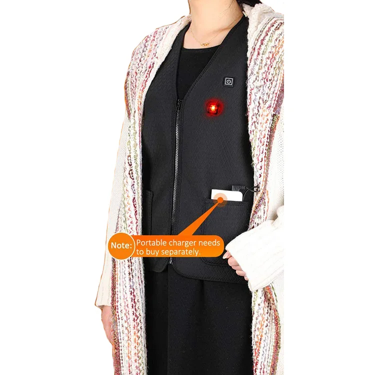 Usb Charging Warm Heating Vest 12V 2021 9 Zones Heating Vest Washable Unisex Motorcycle Heated Vest Waterproof