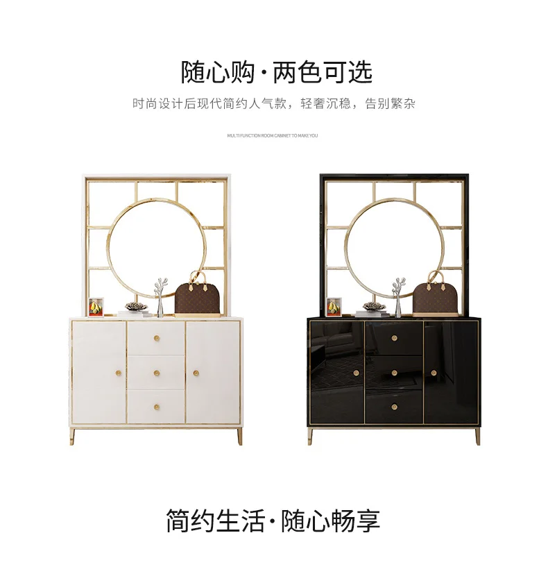 2021 Postmodern minimalist light luxury hall cabinet with large capacity porch shoe cabinet with partition room divider