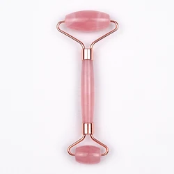 Customized OEM Brand Skincare Tools Natural Jade Stone Rose Quartz Facial Jade Roller