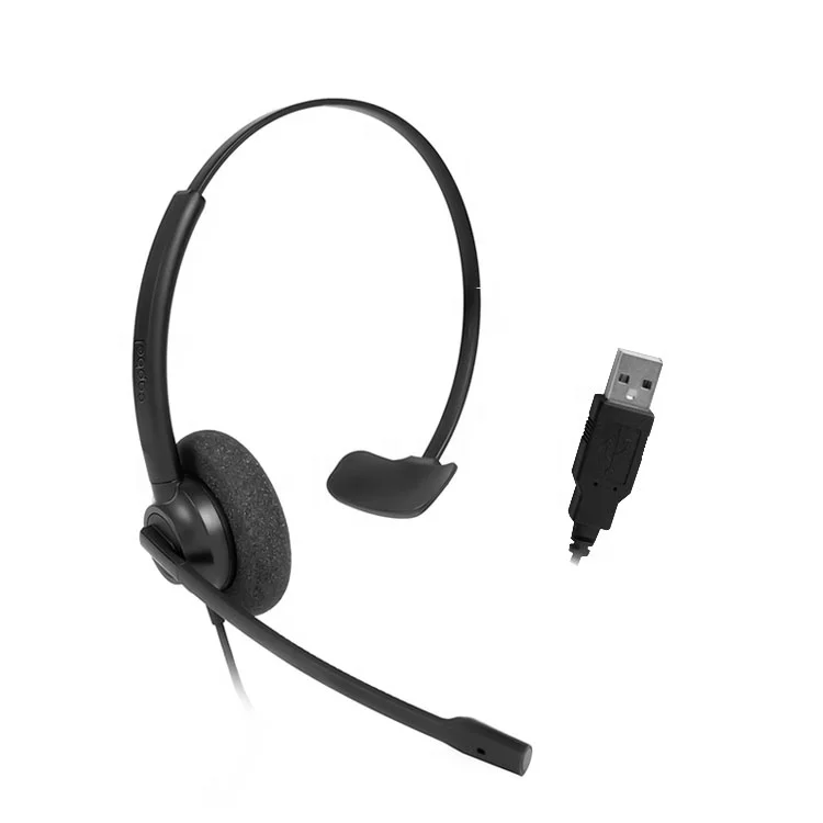 Лучший шумоподавляющий ШПД CVC гарнитура с USB проводные наушники