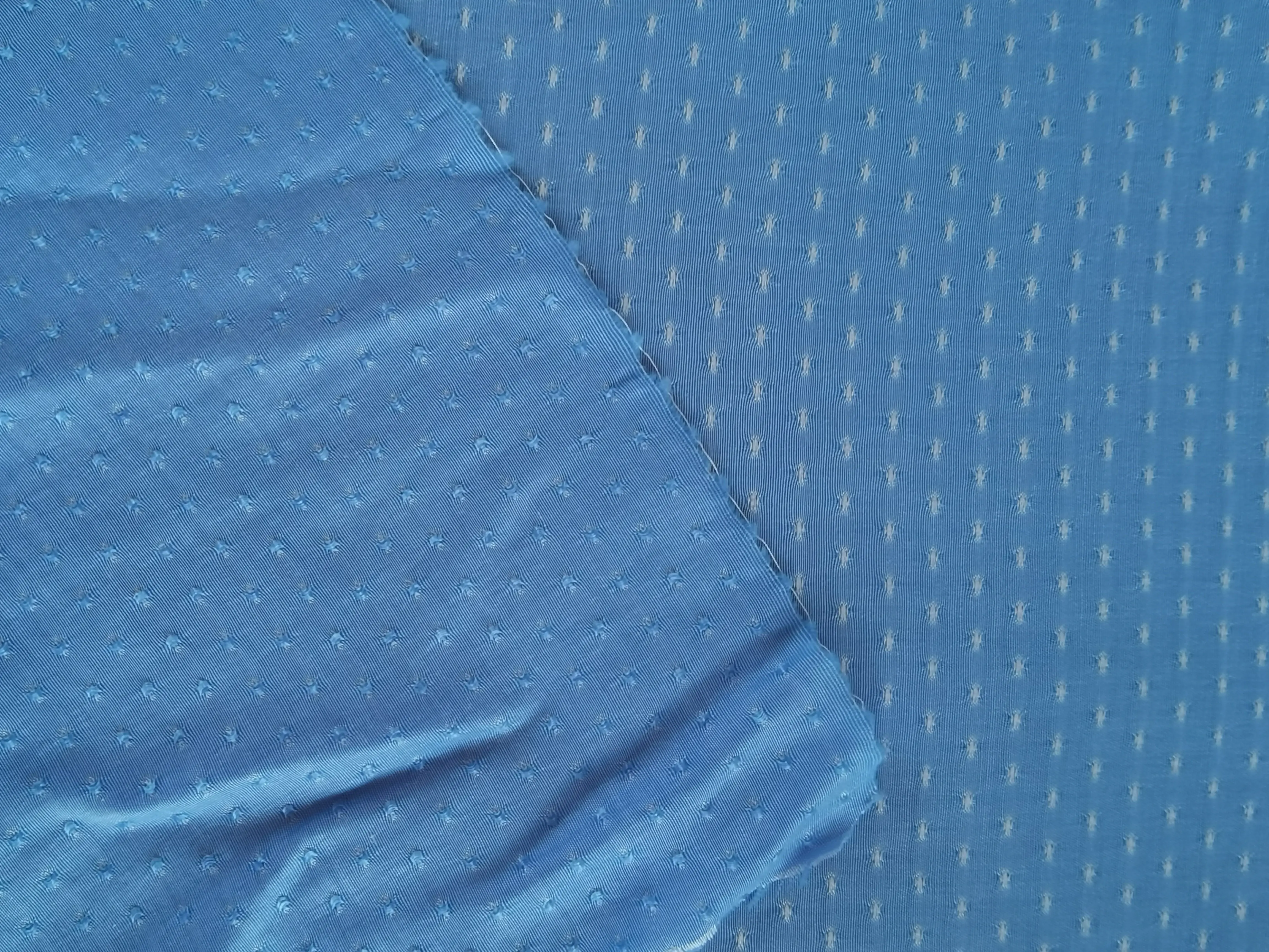 Polyerter/Rayon Fabric Dobby Star Fabric Babysbreath with soft hand-feel Cupro-like rayon fabric for women dress/clothes