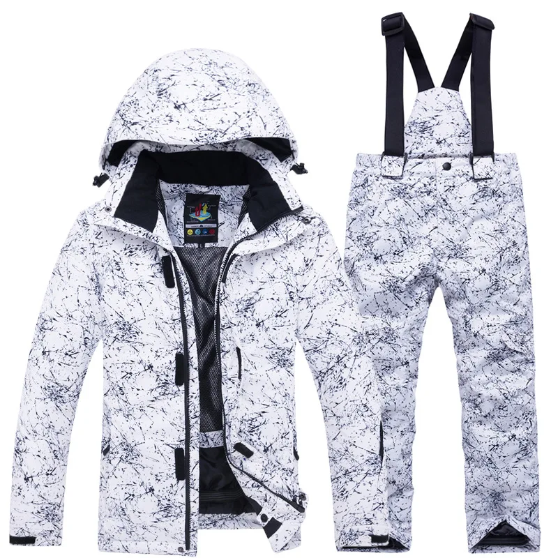 Wholesale high quality boys girls children warm thick snow jacket suits outdoor waterproof winter ski pants kids skiing suit
