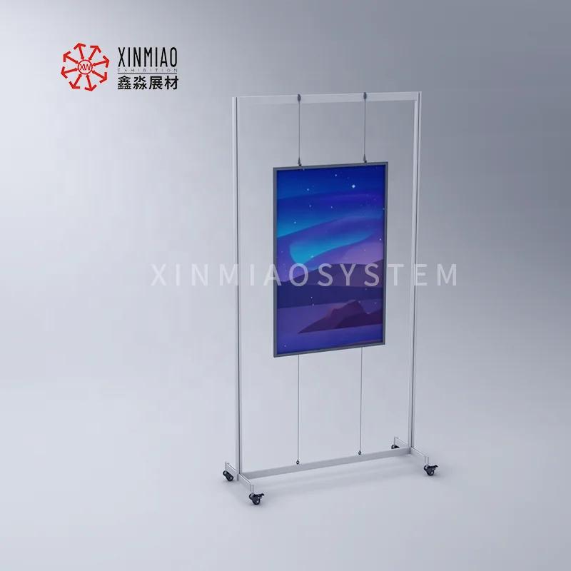 Free Standing Poster Image&Photo Stands, Aluminum Assemble Art Exhibition Booth at Shopping Mall