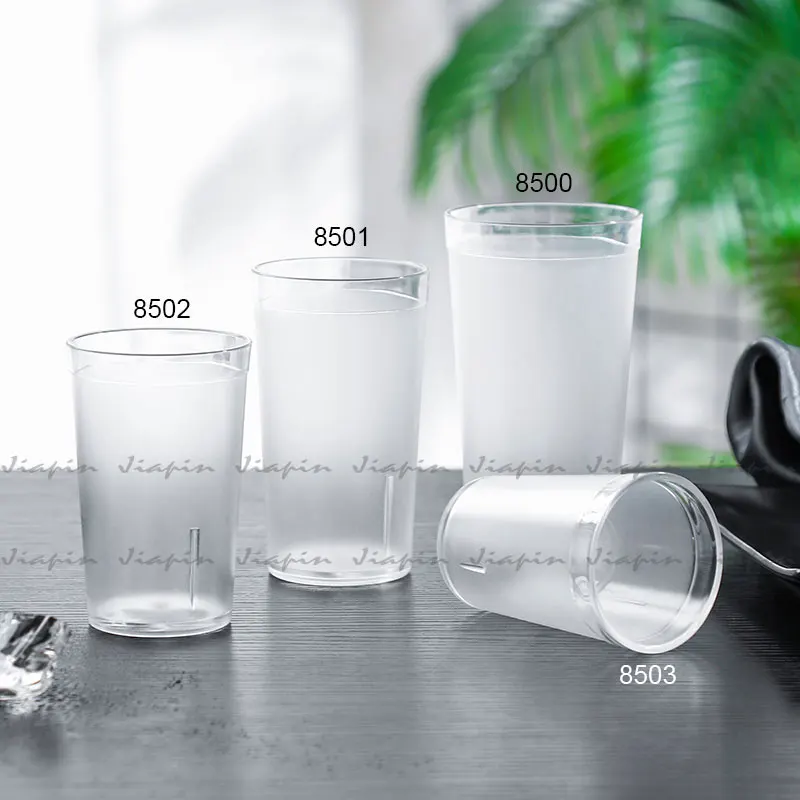 Wholesale cheap durable frosted stackable  8oz Polycarbonate water Tumblers Plastic cup
