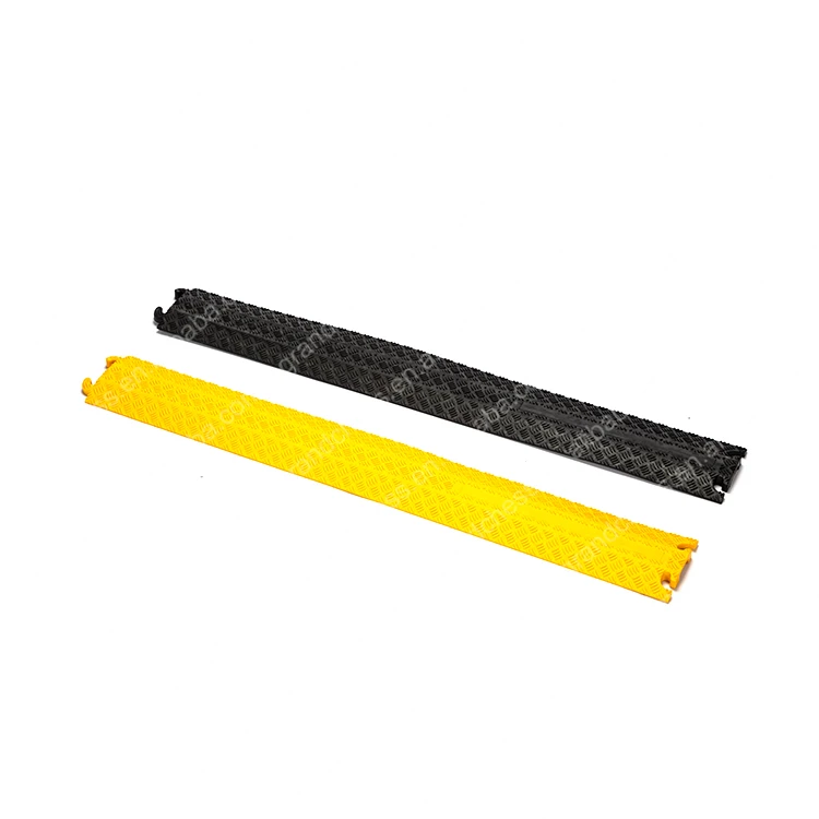 Outdoor Electrical Wire Protector Pvc Lid Flexible Road Cross Rubber Floor Cable Protector Ramp