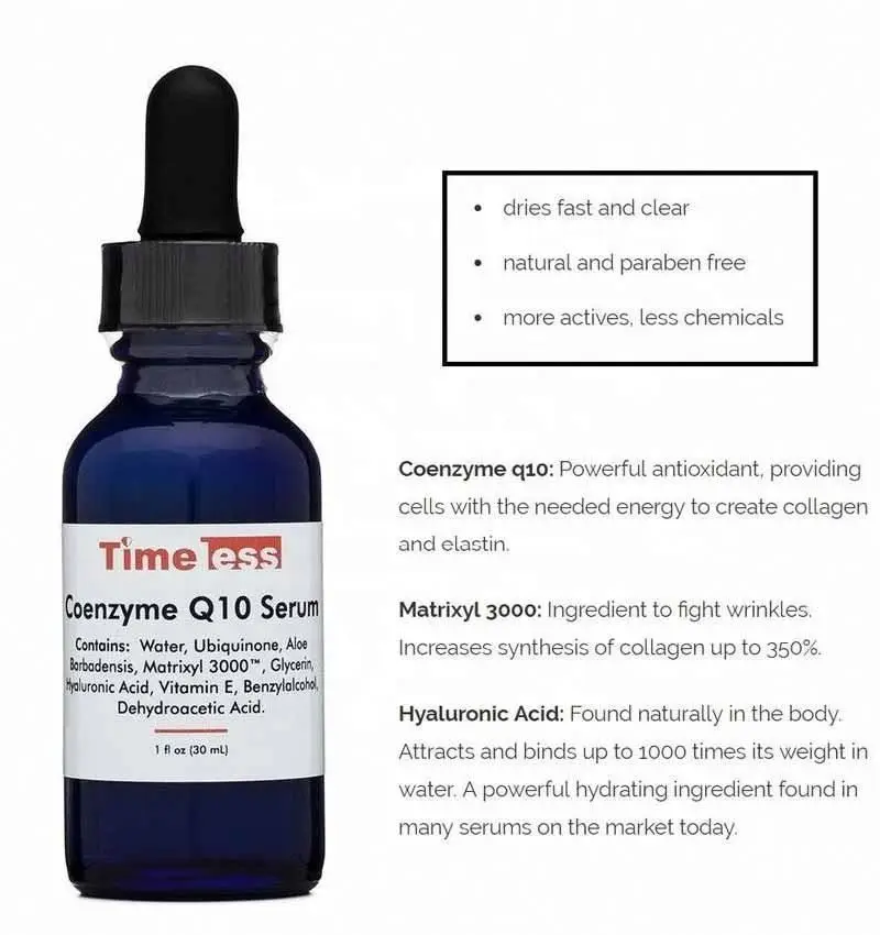 Timeless Anti Wrinkle Serum COENZYME Q10 Matrixyl 3000 Hyaluronic Acid ordinary Face Serum