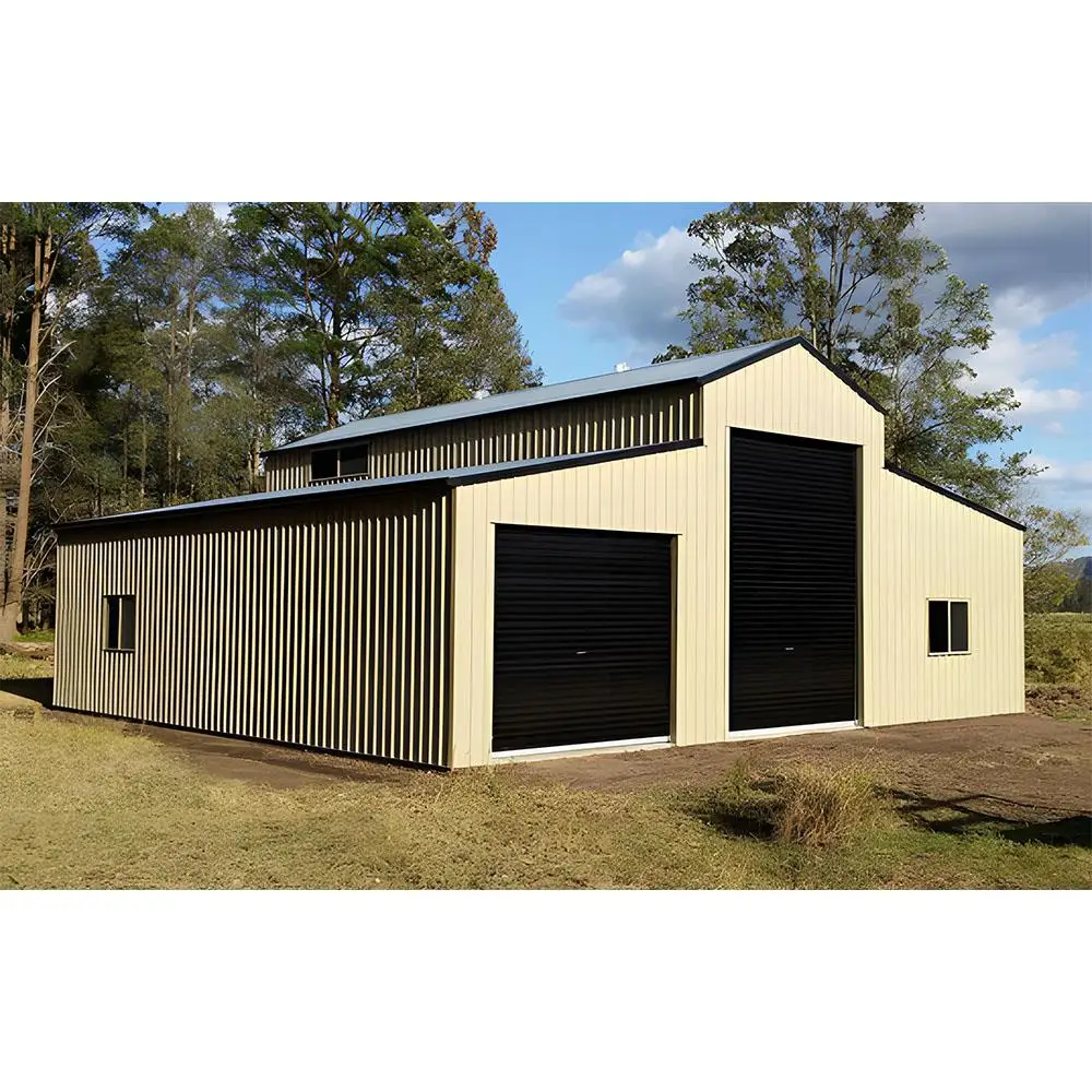 Low cost sandwich panel quick build steel structure storage units warehouse construction