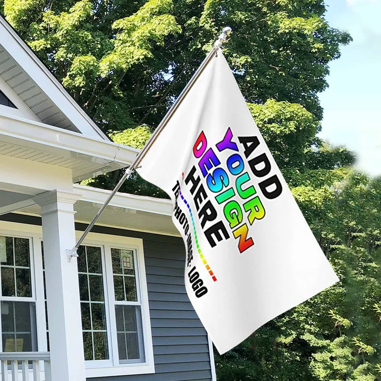 Wholesale Customized LOGO Printing Flags Promotional Commercial  Polyester Fabric Flag for Sports Games Advertising