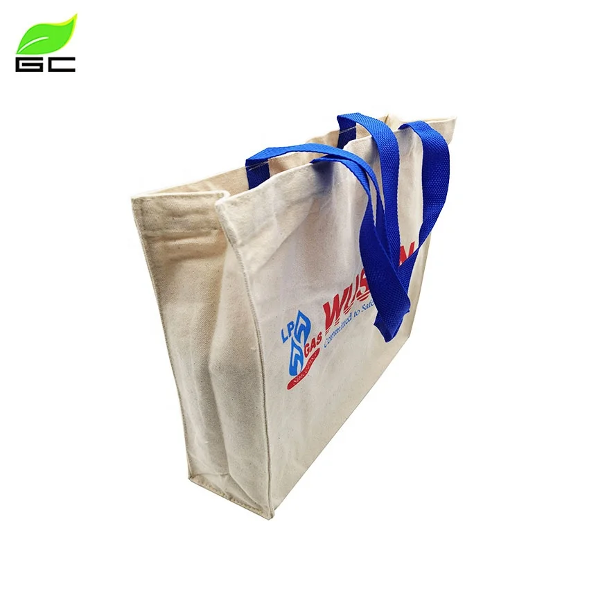 Recyclable Cotton Handbag High Grade Custom Logo Cotton Shopping Tote Bag