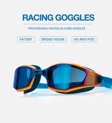 Guangzhou oem summer clear anti fog safety silicone swimming goggles glasses