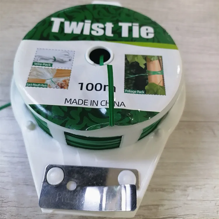 PVC twist ties with cutter plastic coated metal tie wire garden wire