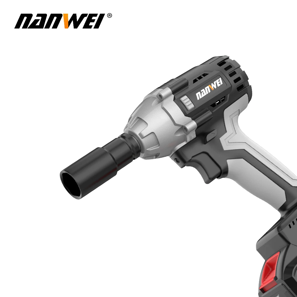 NANWEI factory price 21V electric car jack impact wrench cordless electric brushless impact power wrench