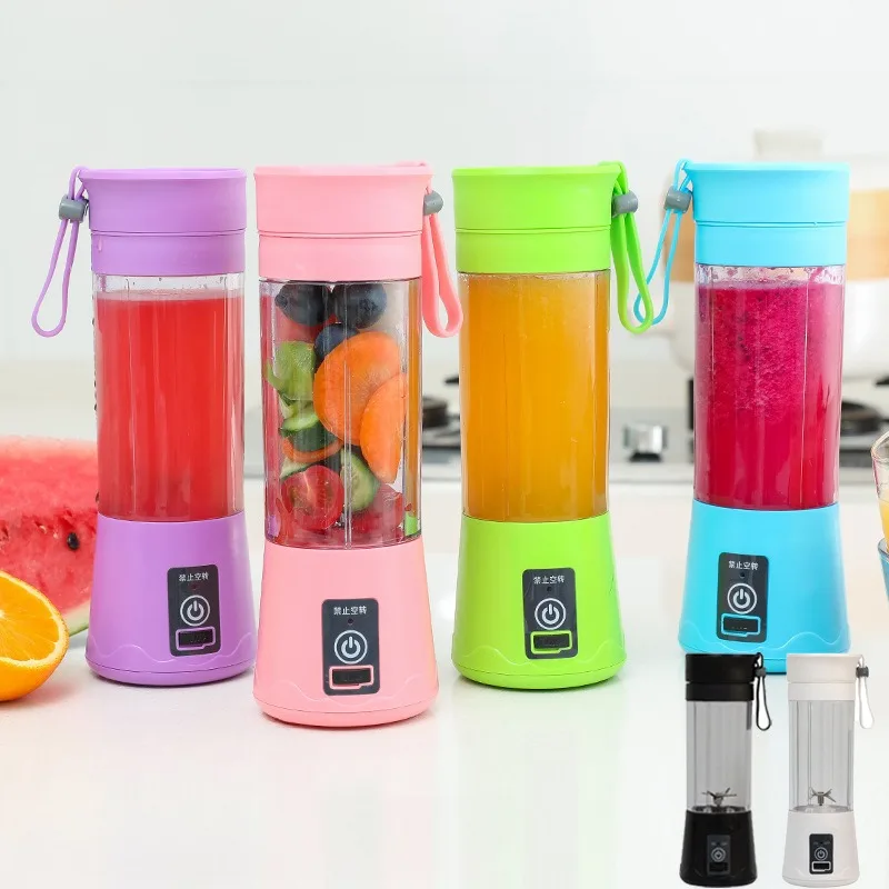 High Quality Mini Plastic Juicer Cup USB Portable Mini Fruit Juice Blender Mixer Machine Rechargeable Juice Machine for Home