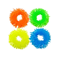 Amazon New TPR Hairy Stretchy Decompression Fidget Stress Puffer Ball Toy For Autism