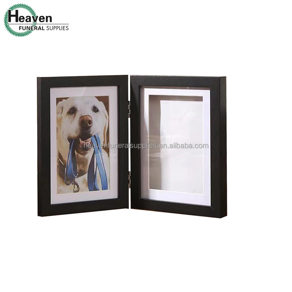 Dog Paw Print Frame 2024 Hot Sale Funeral Pet Cat Paw Prints Memorial Pictures Frame With Clay Paw Print Kit