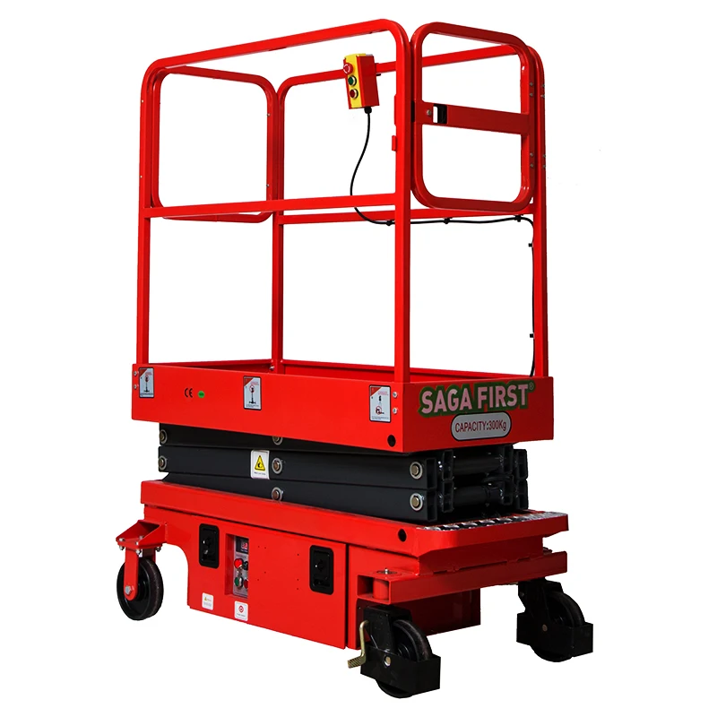 EU Standard One Man Aerial Work Lifting Platform 5m 7m Electric Small Mobile Scissor Lift Supplier