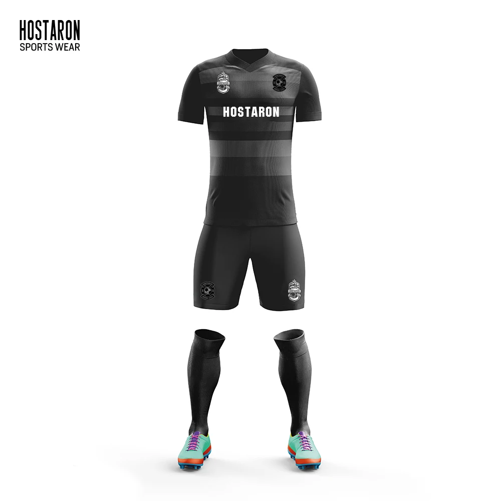 HOSTARON Sublimation Football Kit With Accessories Football Shirt Maker Cheap Sports T Shirt Custom Design Soccer Jersey Uniform