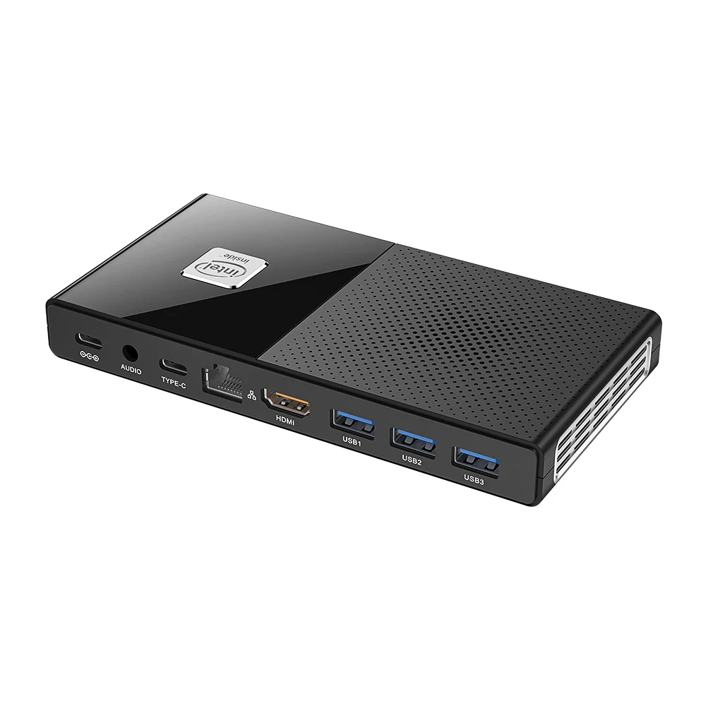M6 Mini PC 12th Gen Intel N100 2.9GHz Windows 10 Pro DDR5 2933MHz NVMe SSD Pocket Computer HDMI2.0 4K@60Hz WiFi 6 BT5.2