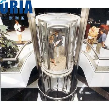 Modern Stainless Steel Semi-Round Panoramic Glass Elevator AC Drive Type for Outdoor and Mall Applications for Passengers
