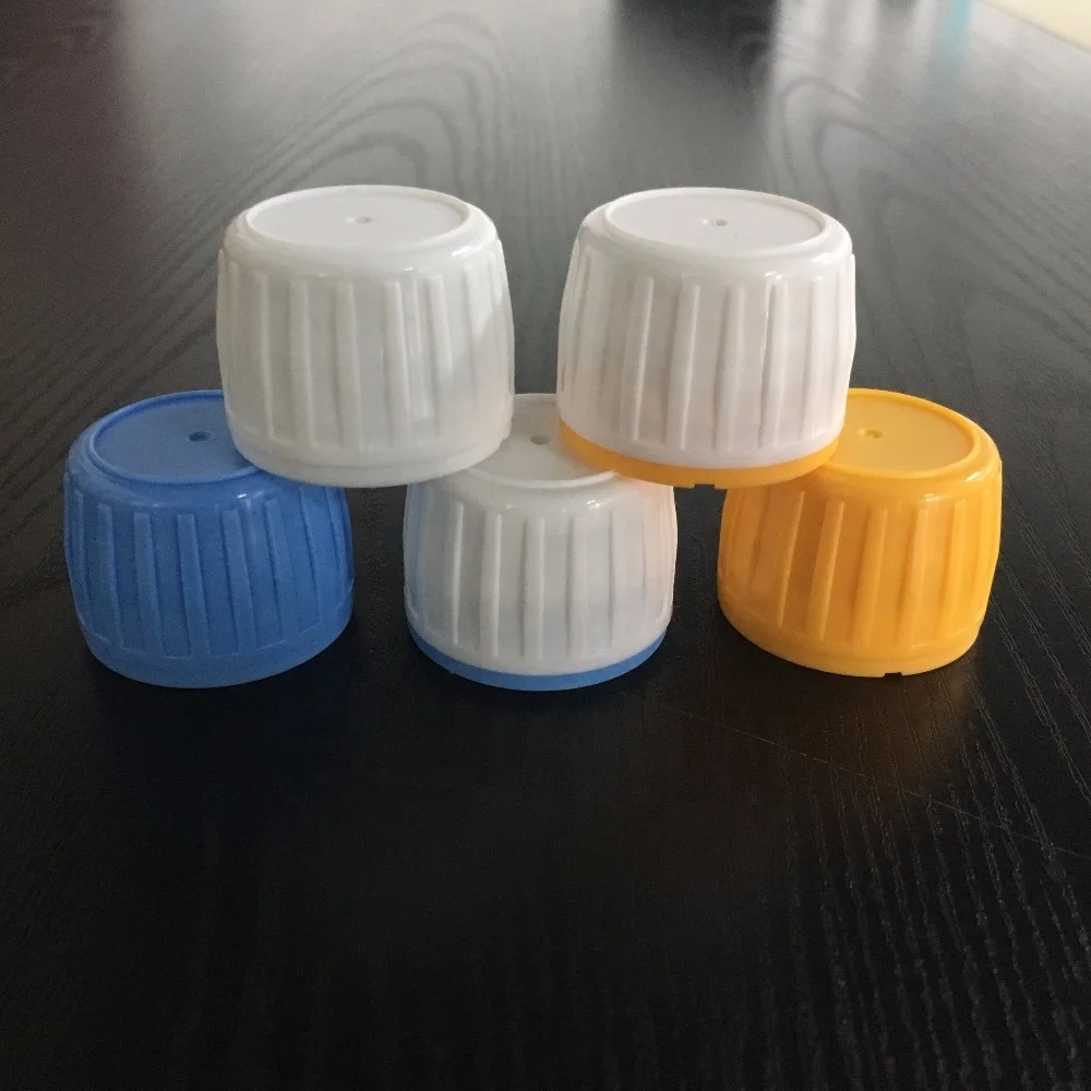 28mm White tamper evident/ tamperproof Plastic Bottle Caps for DIN 28 glass syrup bottles compliance with ISO8317:2015