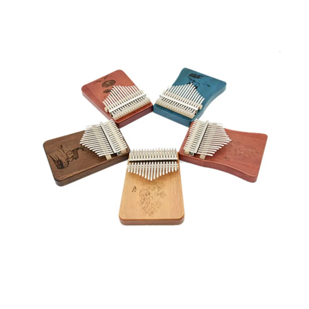 Wholesale Customize Music Beginner  Finger Instrument Wooden Kalimba thumb harp