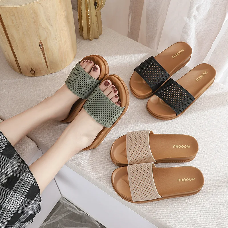Recommend Straw Midsole Material  Ivory Color Plum Color Slides Slippers