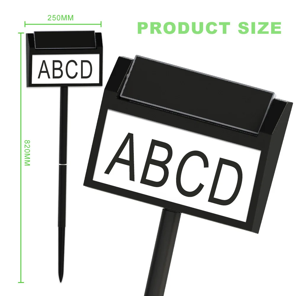 House Number Led Solar Lamp Waterproof Door Address Digits Plate Plaque Solar Wall Lamp Lawn Lamp House Number Light