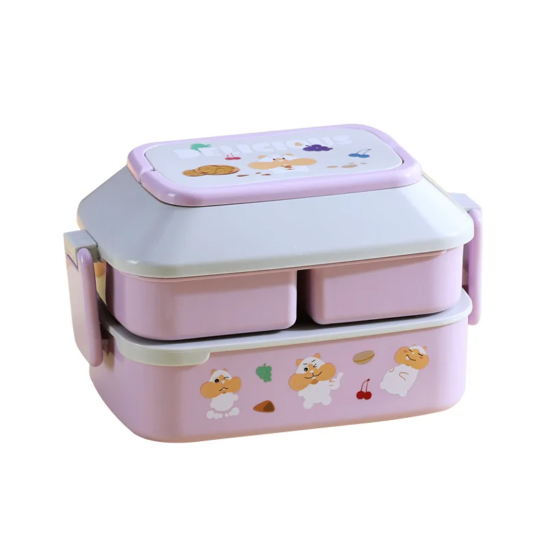 New Rectangular Insulated Leakproof Food Container Plastic Bento Storage Lunch Box