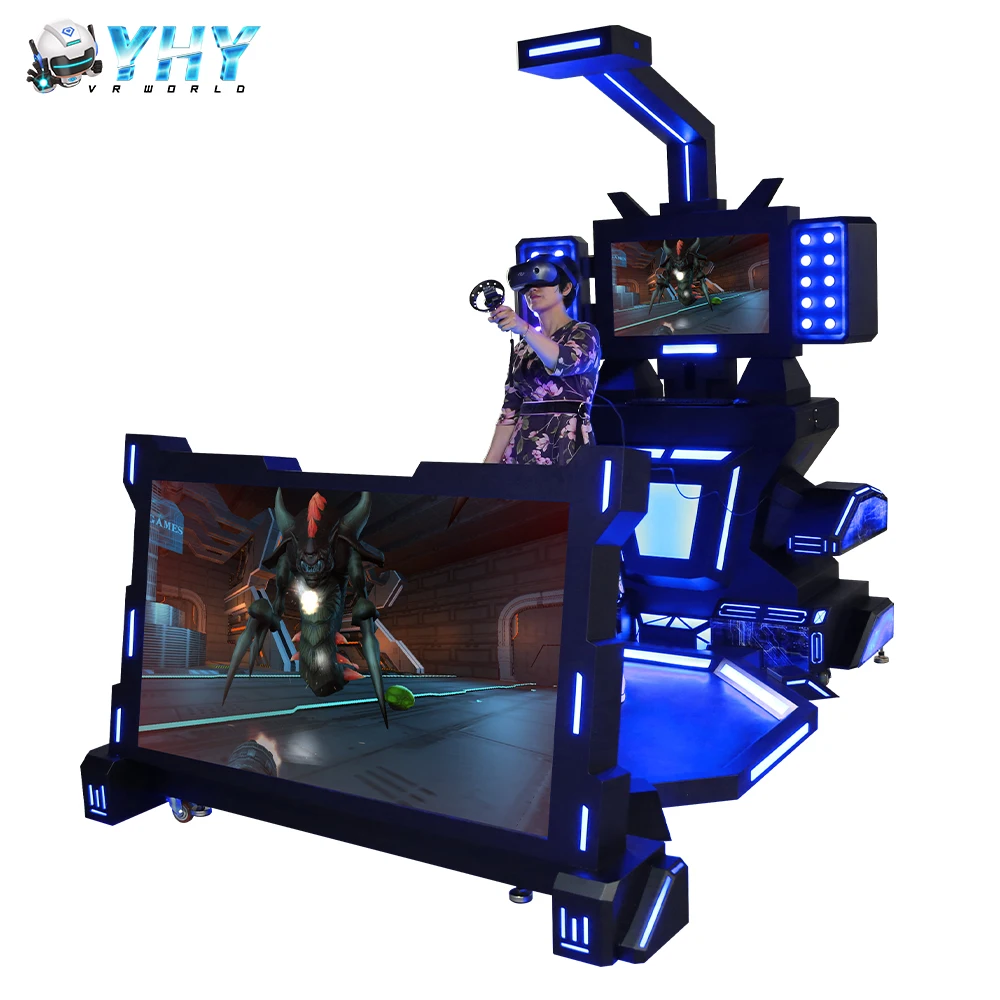 65 Inches Screen 9D Game Machine Cosmos Helmet Motion Platform Music Dance Virtual Reality Standing Simulator
