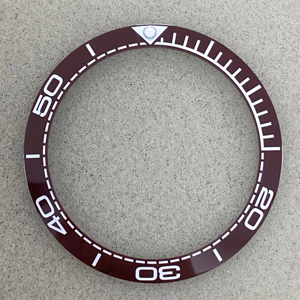 Wholesaler Digital Ceramic Bezel OD 38mm ID 30.5mm Suitable For in-store 40MM SUB Case Watch Accessory Parts Ceramic Watch Bezel