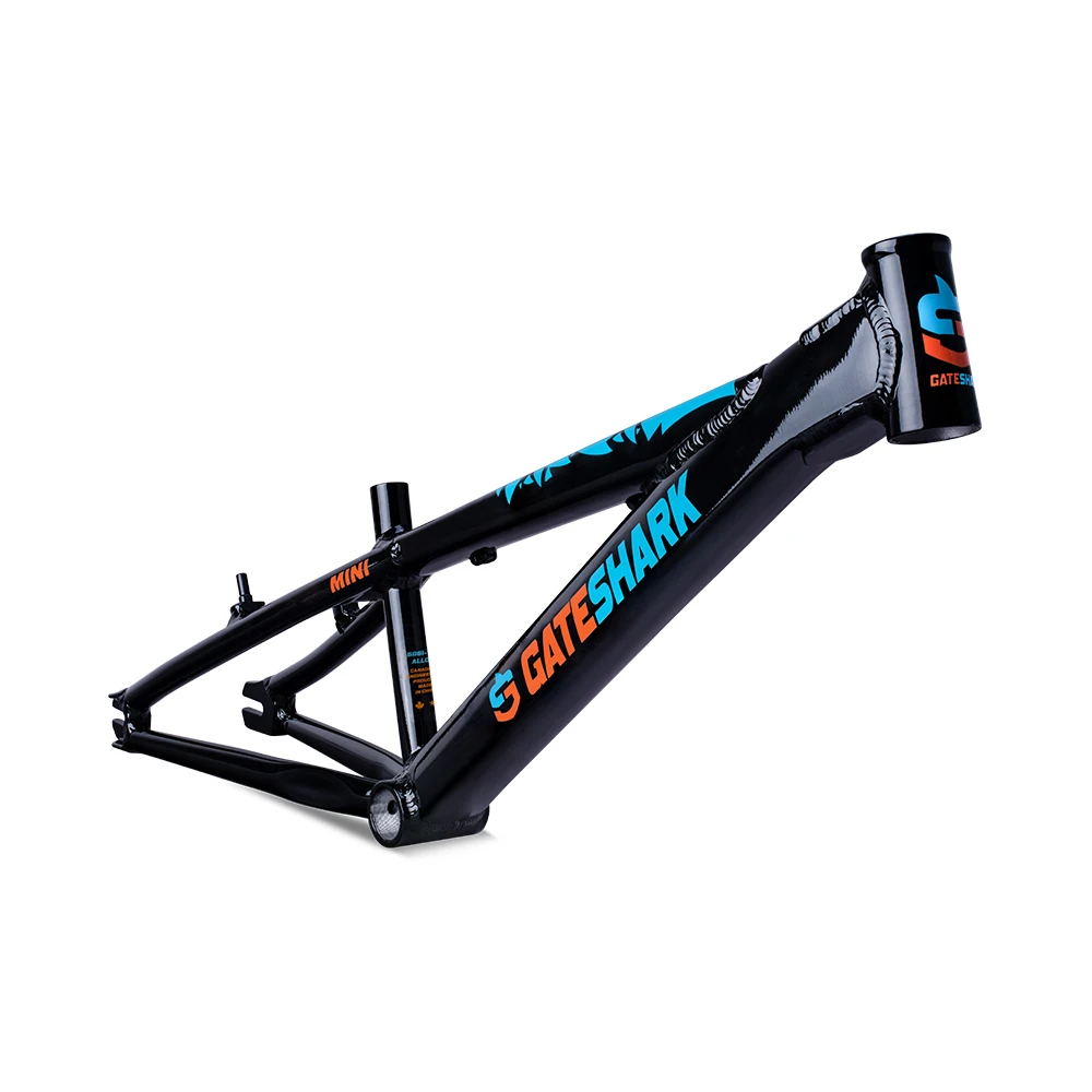 Gateshark Bicycle Frame BMX Race Alloy 20 Inch BMX Racing Frames Hydroformed Triple Butted Heat Treated CNC Integrated Head Tube