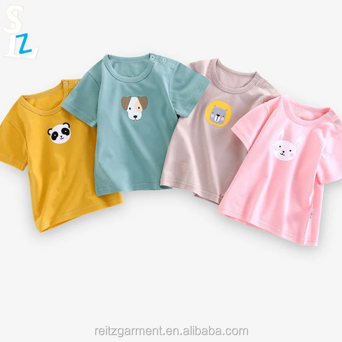 
100% cotton high quality short-sleeve baby t-shirt custom printing logo baby t-shirt 