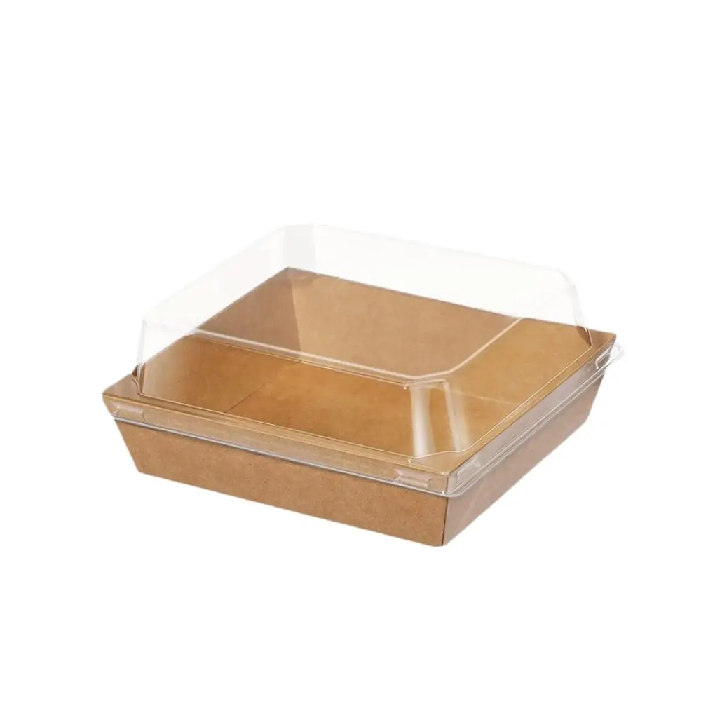Custom Eco Friendly Takeaway Food Boxes Disposable Meal Prep Food Packaging Kraft Paper Lunch Box with Lid
