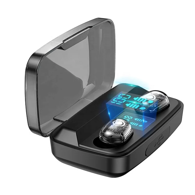 
Hot Sale M13C Earphone Tws Wireless Bluetooth 5.0 Earbuds 1800mAh Charging Box LED Display 9D Stereo Earbuds With Microphone 