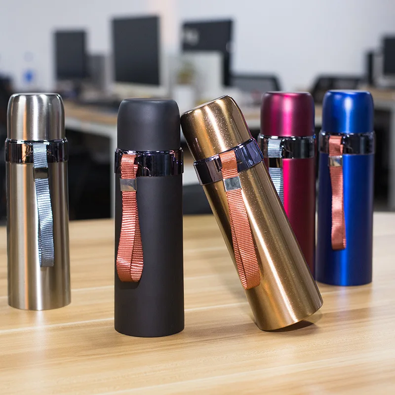 
550ml Thermos Double Wall Drinking Designed Stainless Steel Water Bottle With Lid 