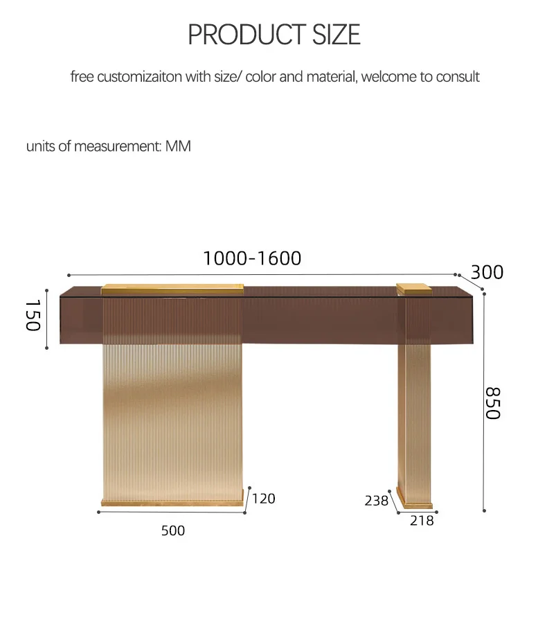 Minimalist Style Home Decorate Furniture Console Tables Living Room Oblong  Glass Acrylic  Hallway Table