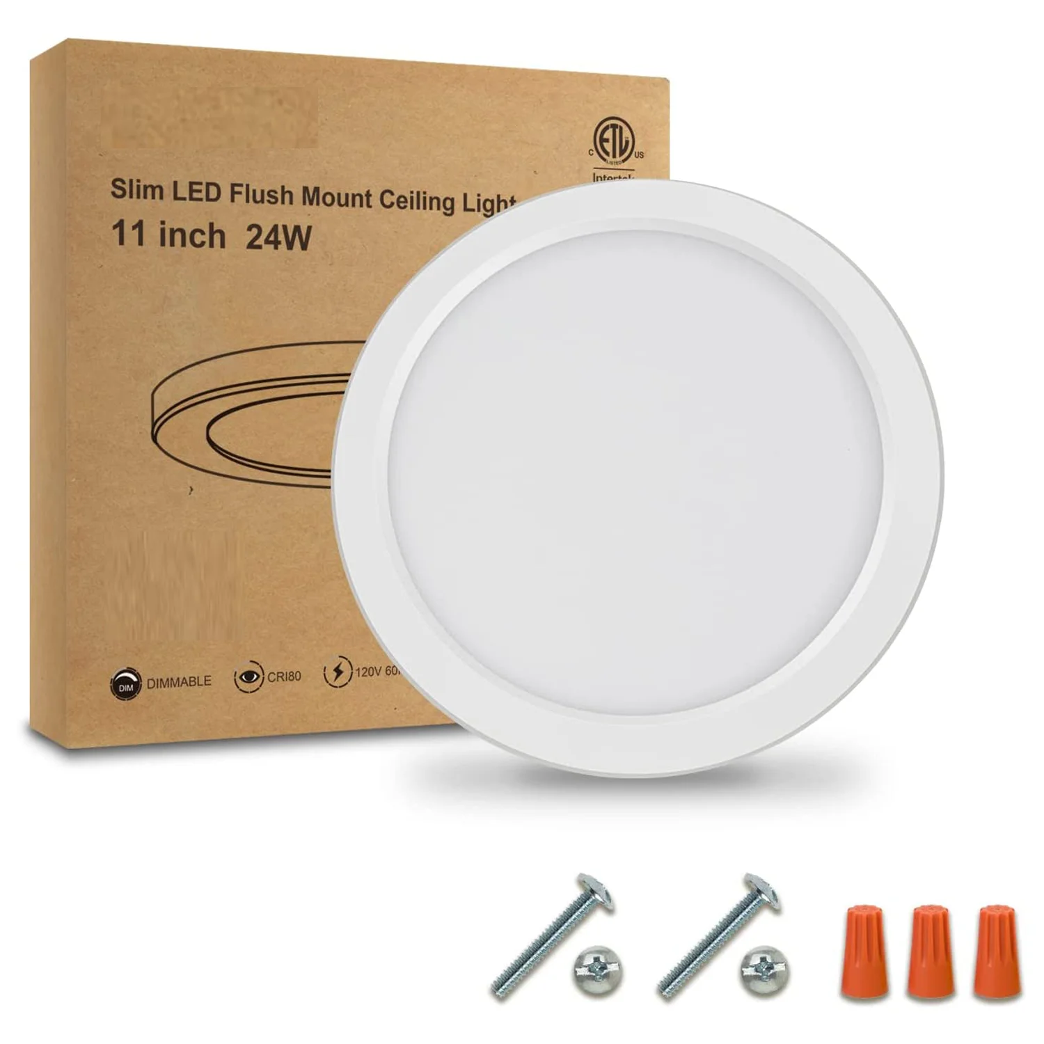 Worbest 7 Inch Ultra Slim 12W Bright PIR Motion Sensor Etl/cetl Listed LED Surface Mount Ceiling Light Plastic White Modern