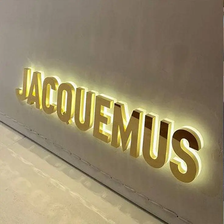 Customized Brushed Chromed Stainless Steel Acrylic Led Backlit Channel Letters