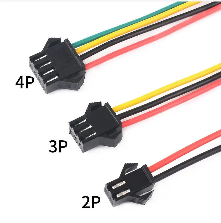 JST SM plug-in 2/3/4P connection electronic 2.54MM male and female wire to wire extension cable connector