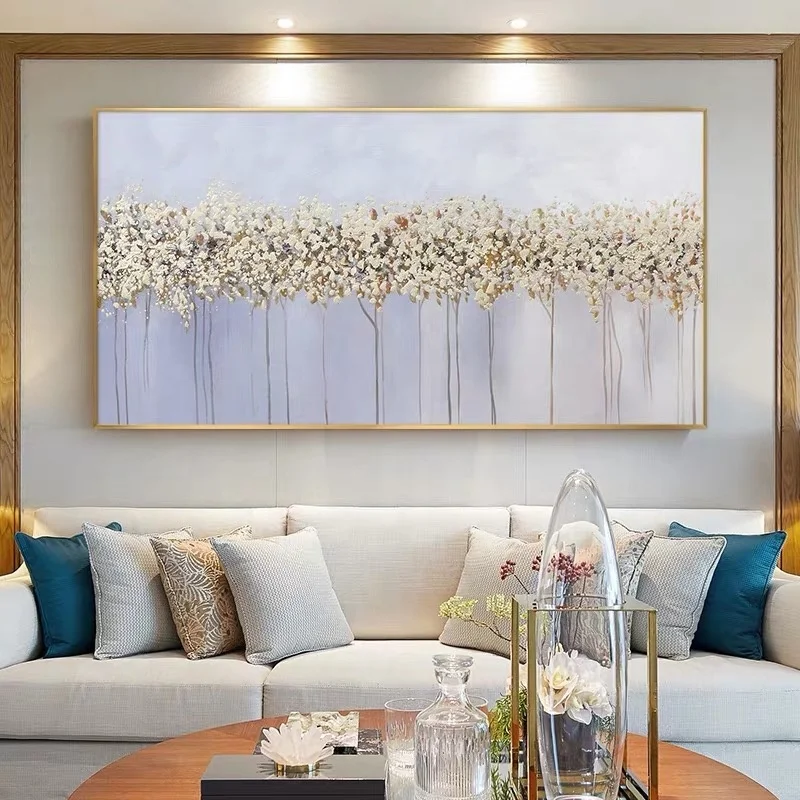 
New Modern Abstract Canvas paintings large size gold tree acrylic painting wall art decoration for shop hotels home living room 