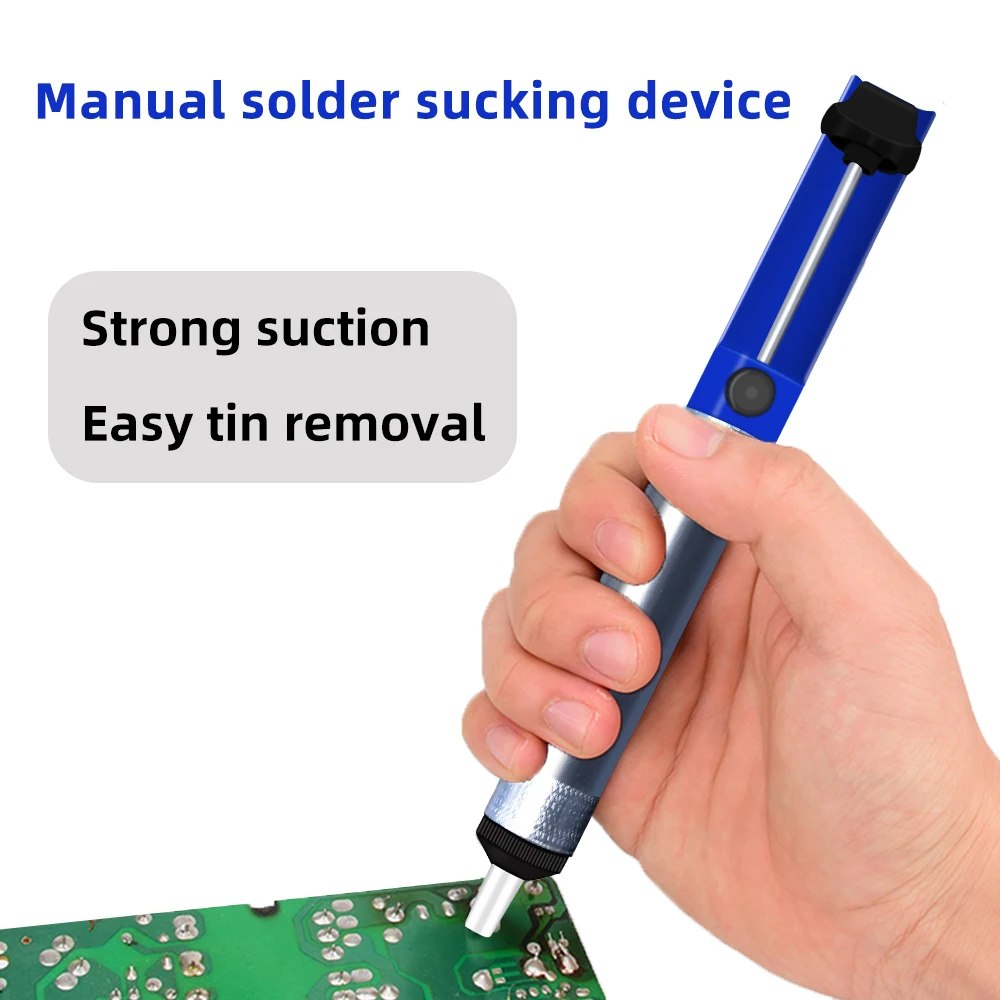 A good bit of suction high temperature resistant solder tin sucker desoldering vacuum pump with one-hand operation